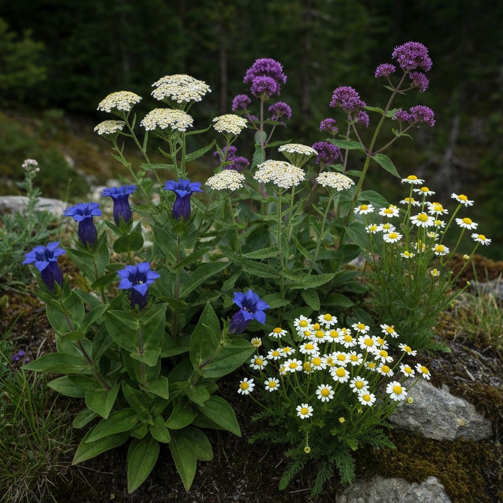 Mixed alpine botanical herbs